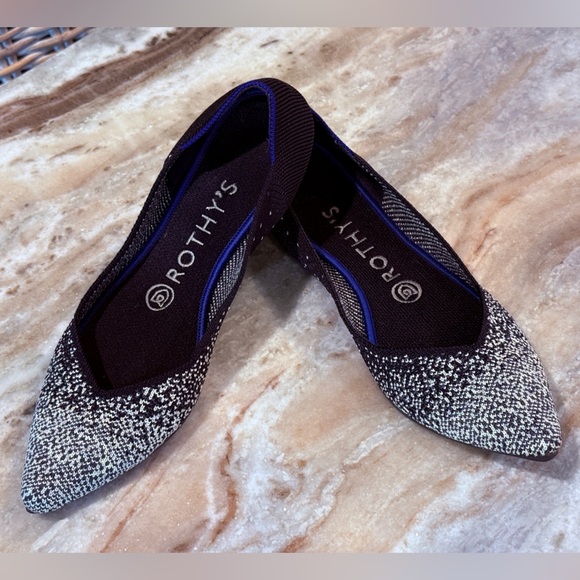 Rothy's Shoes - Women’s ROTHY’S midnight metallic point flats. Size 7
